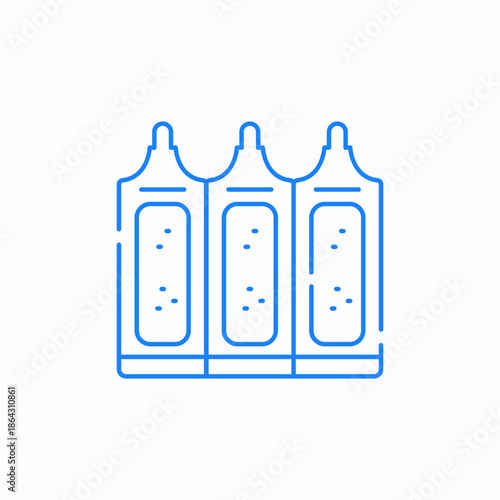 medical ampoule icon sign vector