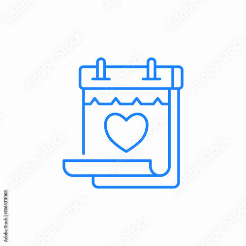 wedding date day icon sign vector