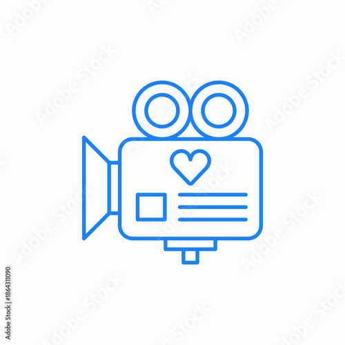 wedding film icon sign vector