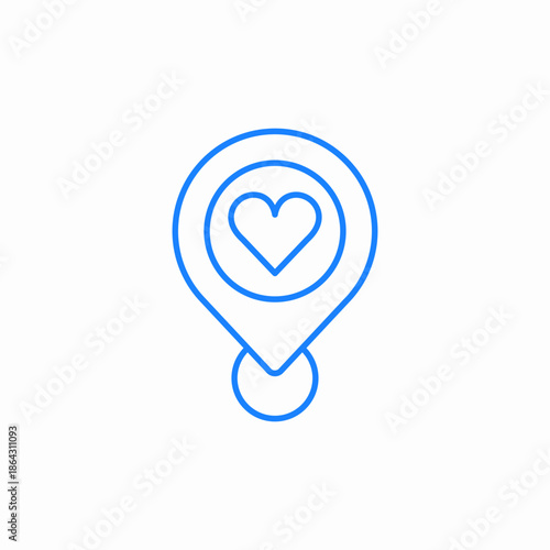 wedding date venue icon sign vector