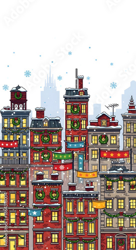 fireplace with christmas decorations