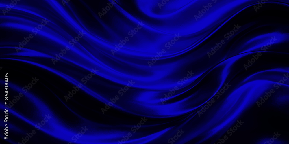 Fototapeta premium Smooth blue silk and satin fabric background featuring flowing soft waves and a light textile texture for an elegant wallpaper design backdrop