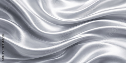 Smooth elegant blue silk fabric background with luxury satin texture and flowing soft curves in a shiny light material design