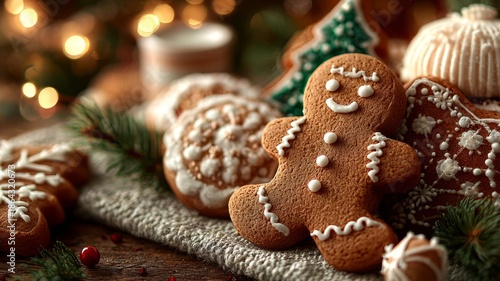 A plate of assorted cookies and gingerbread men