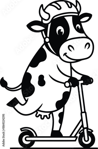 Cow riding scooter