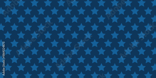 Star pattern on blue gradient background template. America 4th of July Memorial or Independence day theme wallpaper.eps10