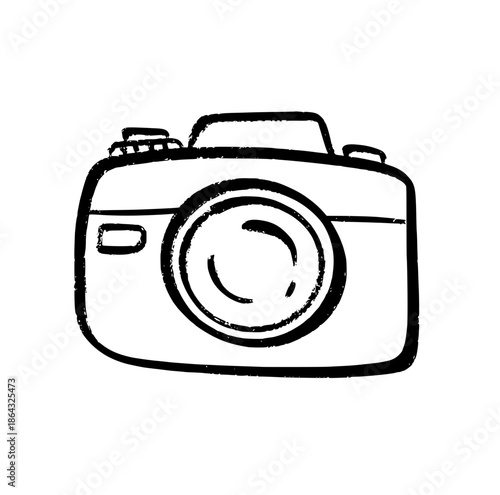 Analog Camera Illustration Vector – Vintage Film Photography for Travel, Retro Style, Creative Hobby, Flat Design