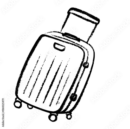 Suitcase Illustration Vector – Travel Luggage for Vacation, Trip, Summer Holiday, Journey, Airport, Flat Design