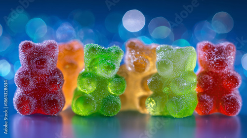 Cute bear shaped jelly candies 