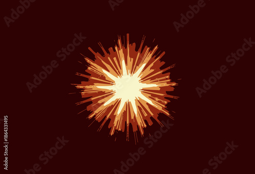 Dynamic Burst of Radiating Energetic Light with Glowing Lines and Vibrant Colors Creating a Stunning Visual Explosion Against a Dark Background