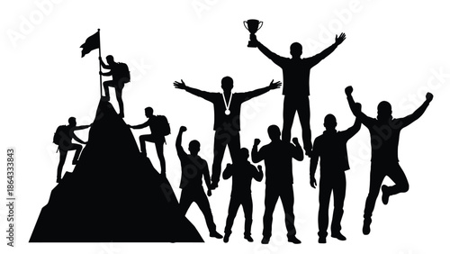 Celebrating success with teamwork and achievement