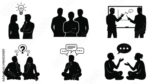 People discussing ideas and presenting in a meeting