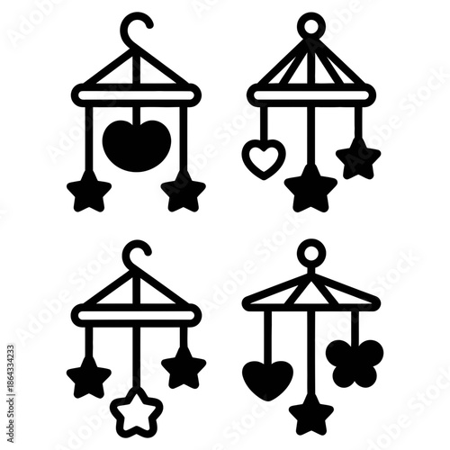 set of baby hanging toys