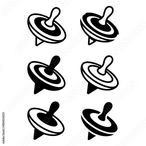 set of spinner toy icons