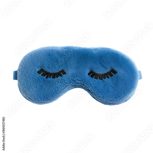 Soft Blue Eye Mask With Lashes for Restful Sleep and Relaxation at Home or Du...