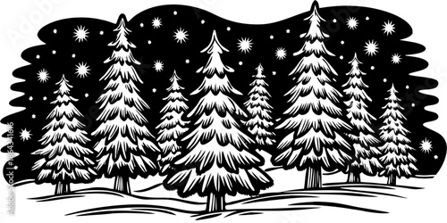 Enchanted Winter Forest with Glowing Runes