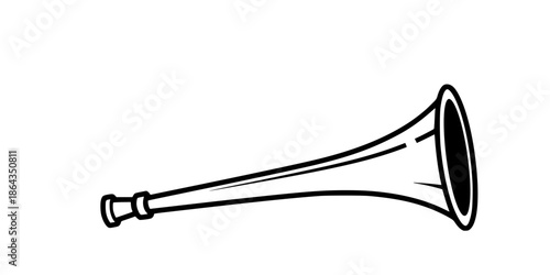 Vuvuzela Stadium Plastic Horn Vector Icon