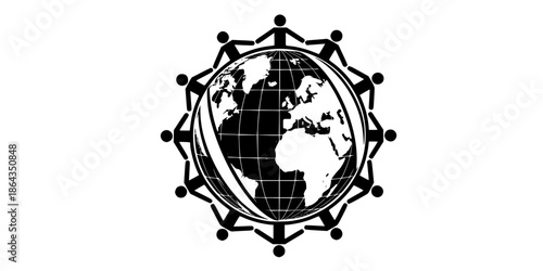 International Football Globe World Pattern Vector