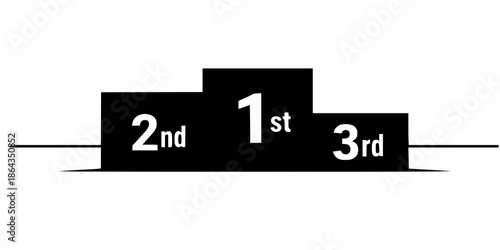 Winners Podium Stand 1st 2nd 3rd Vector Illustration