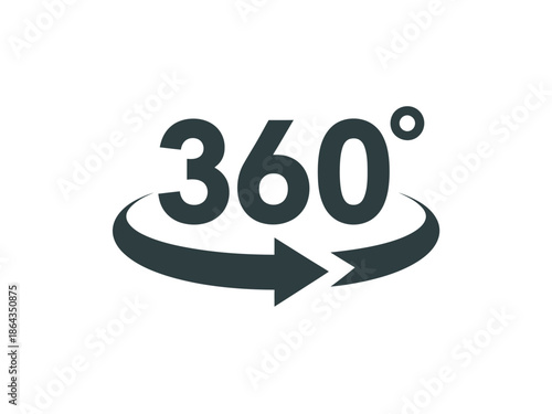360 Degree Rotation Icon Graphic