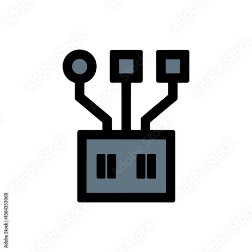 USB flash drive shaped like a key symbolizing digital technology and the key to business success