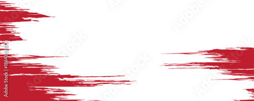 Straight red ink vector lines pack. Bloody color long and round hand-drawn brushstroke text highlights, frames, circles