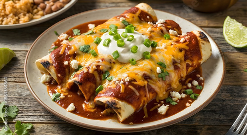 Wallpaper Mural Cheesy Enchiladas with Toppings Torontodigital.ca