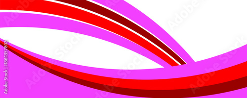 red and pink curved wave panel background,