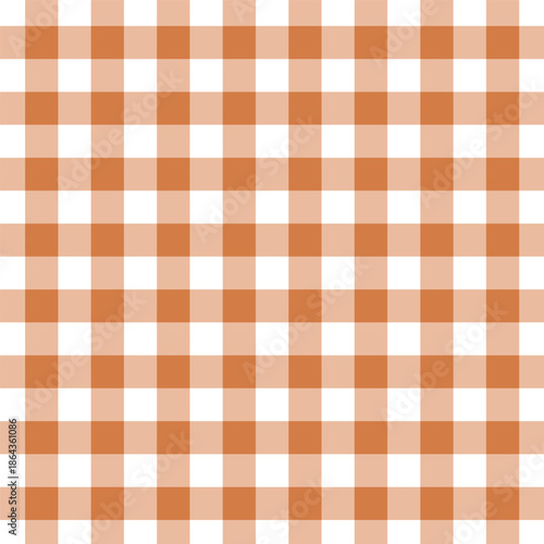 Buffalo Check Rapport. Plaid brown pattern. Seamless checkered repeating tile. Check square backdrop. Repeat background tartan. For flannel, textile, print. Fabric grid. Abstract geometric texture