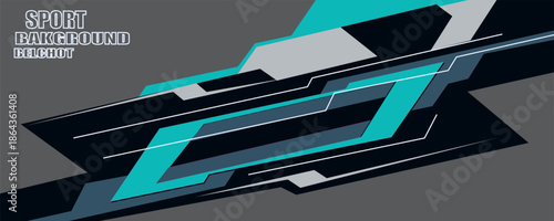 Abstract Car decal design vector. Graphic abstract stripe racing background kit designs for wrap vehicle, race car, rally,