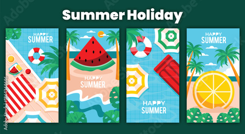 Vector illustration of a merry Christmas greeting card template featuring a decorative tree icon and winter nature elements for a festive holiday business banner design