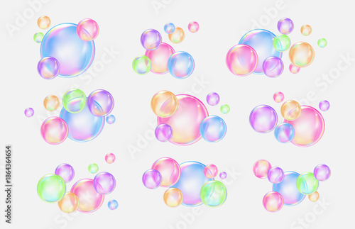 Vector texture of bubble gum and collagen bubbles for dreamy design.background.