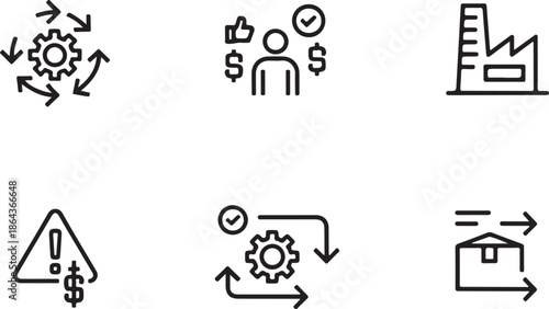 Concept Icons: A set of simple yet informative concept icons, designed to visually represent processes, elements, and ideas.