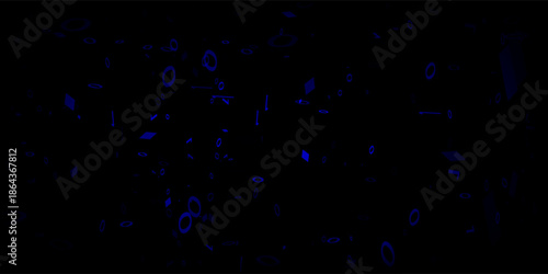 black letter pattern on blue background. vector illustration for education design. seamless pattern letters random flying. alphabet book concept for grammar school. letter wallpaper.