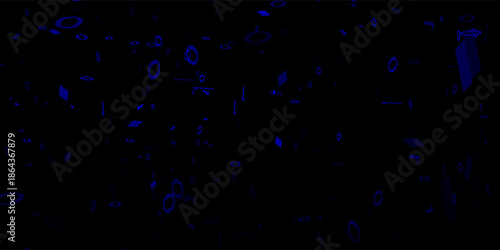 black letter pattern on blue background. vector illustration for education design. seamless pattern letters random flying. alphabet book concept for grammar school. letter wallpaper.