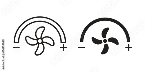 Adjustable speed icons in trendy flat style. Icon design, logo, app, UI. Vector illustration