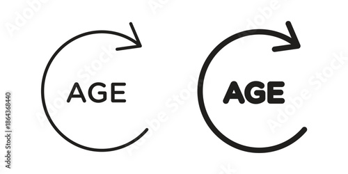 Age icons in trendy flat style. Icon design, logo, app, UI. Vector illustration