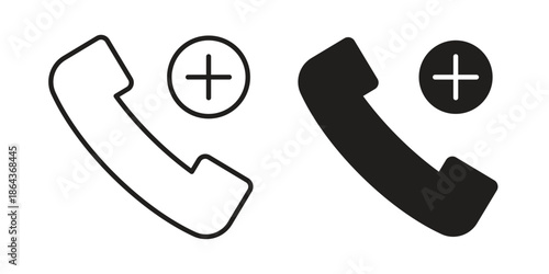 Ambulance call icons in trendy flat style. Icon design, logo, app, UI. Vector illustration