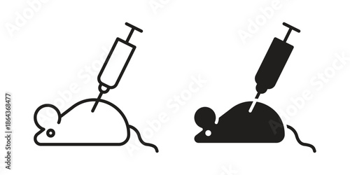 Animal testing icons in trendy flat style. Icon design, logo, app, UI. Vector illustration