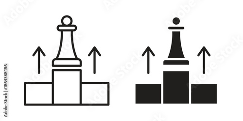 Archive market leadership icons in trendy flat style. Icon design, logo, app, UI. Vector illustration