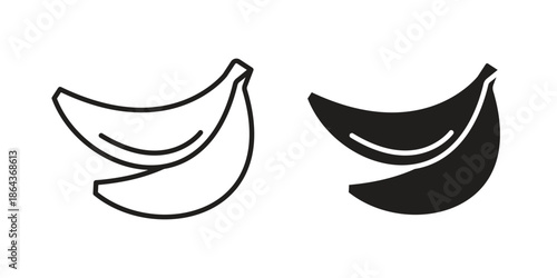 Bananas icons in trendy flat style. Icon design, logo, app, UI. Vector illustration