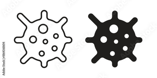 Bacteria icons in trendy flat style. Icon design, logo, app, UI. Vector illustration