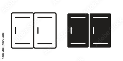 Banking locker icons in trendy flat style. Icon design, logo, app, UI. Vector illustration