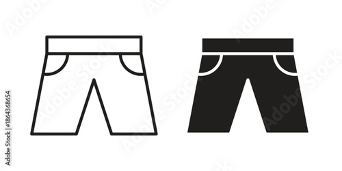 Beach shorts icons in trendy flat style. Icon design, logo, app, UI. Vector illustration