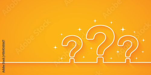 Vector Question Marks Outline With Text Space Background