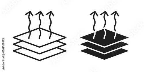 Breathable leather icons in trendy flat style. Icon design, logo, app, UI. Vector illustration