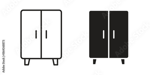 Cabinet icons in trendy flat style. Icon design, logo, app, UI. Vector illustration