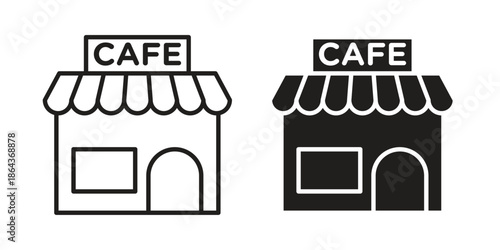 Cafe icons in trendy flat style. Icon design, logo, app, UI. Vector illustration