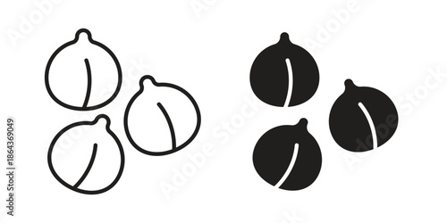 Chickpea icons in trendy flat style. Icon design, logo, app, UI. Vector illustration