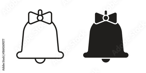 Christmas bells icons in trendy flat style. Icon design, logo, app, UI. Vector illustration